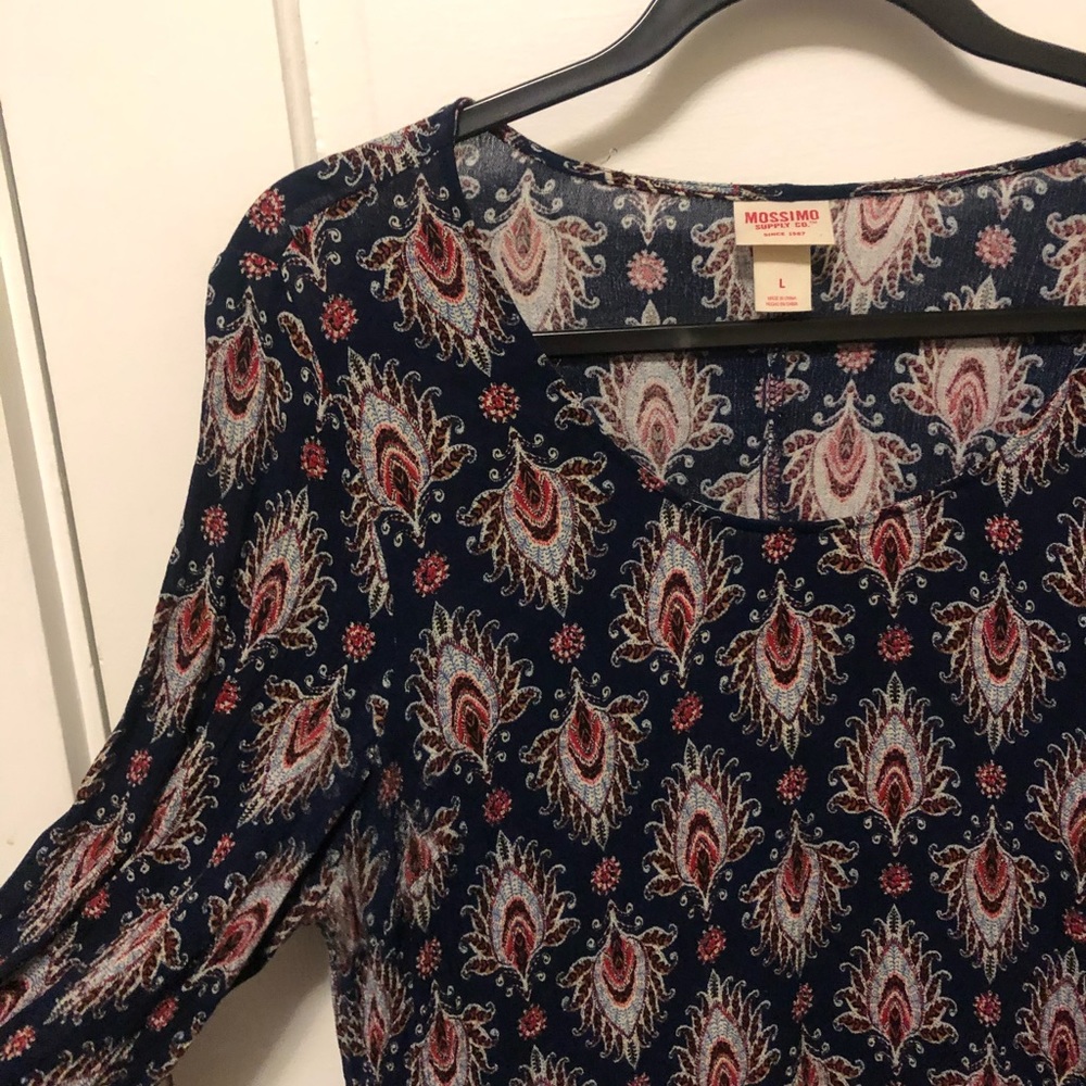 Blue flow dress